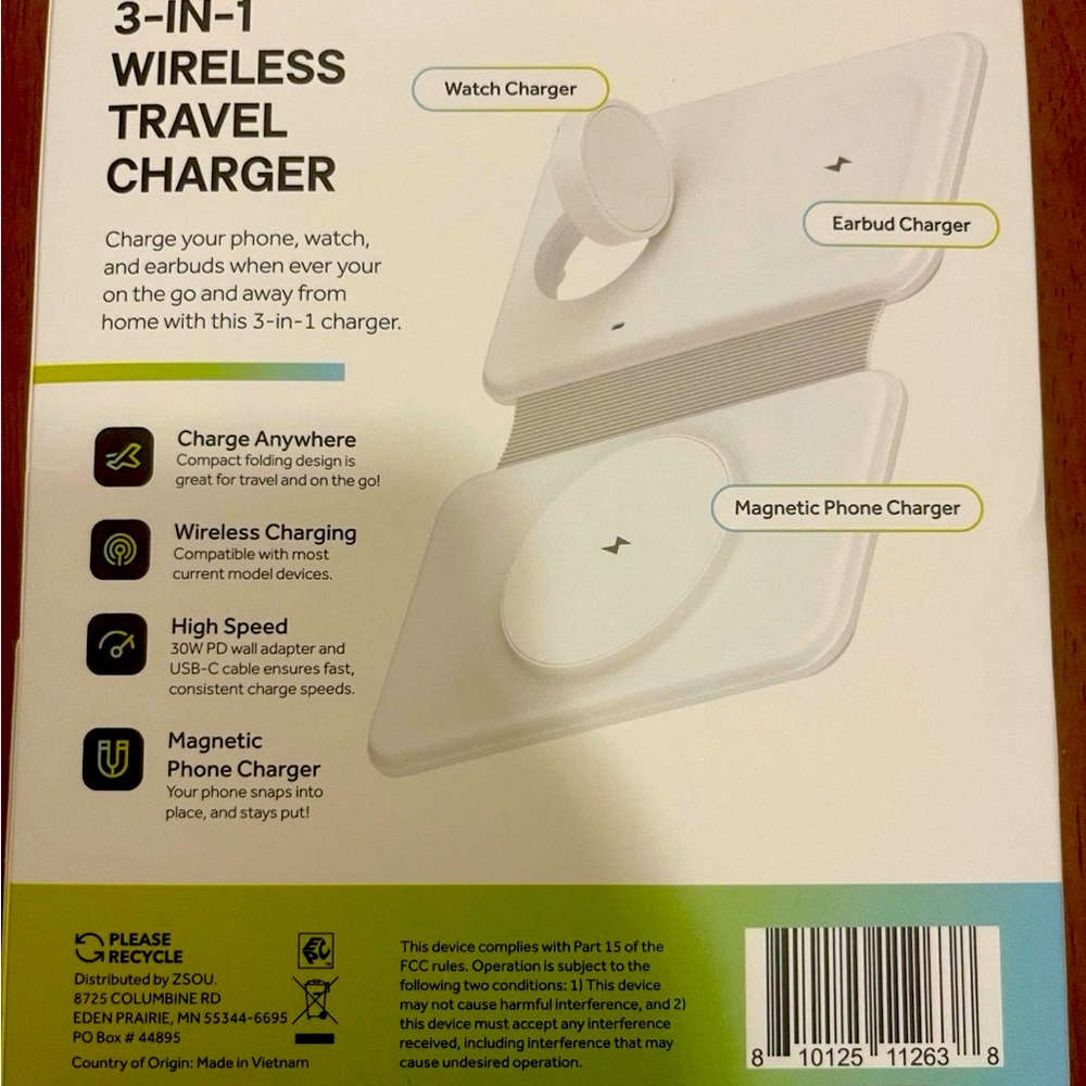 Wireless travel charger